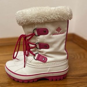 Dreampairs white girls Snow Boot size 1